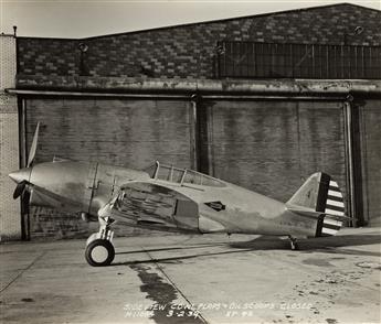 (AVIATION) An album of approximately 170 photographs of Curtiss Aeroplanes made in collaboration with the U.S. Army Air Corps and Navy